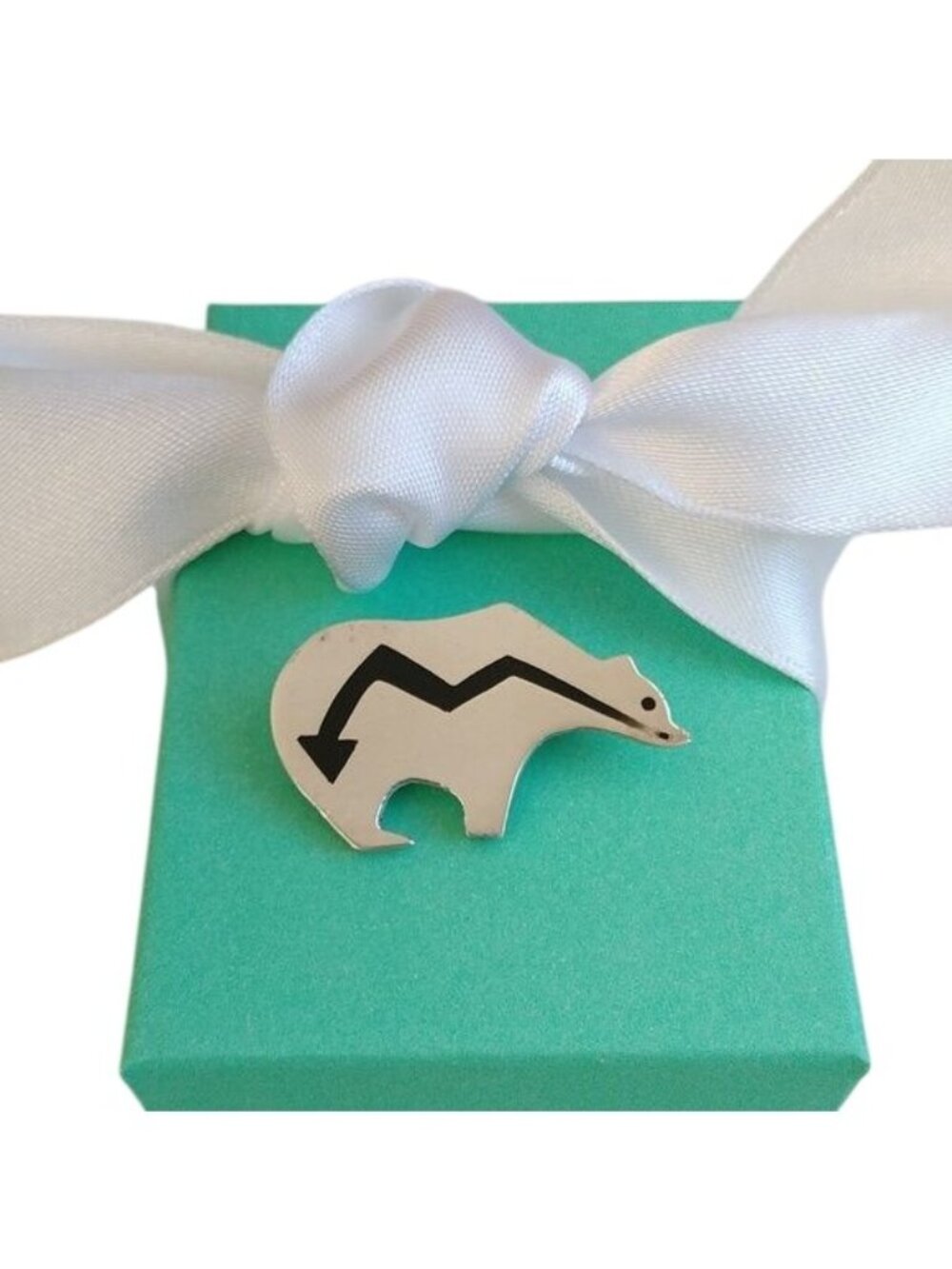 Sterling Silver Native Bear Pin Brooch Spirit Animal